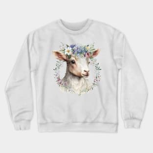 Floral Goat Crewneck Sweatshirt